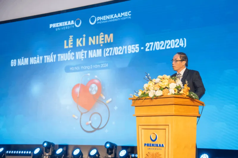 GS.TS. Lưu Ngọc Hoạt – Phó Hiệu trưởng Nhà trường chia sẻ kế hoạch phát triển khối ngành Khoa học sức khỏe Trường Đại học Phenikaa.